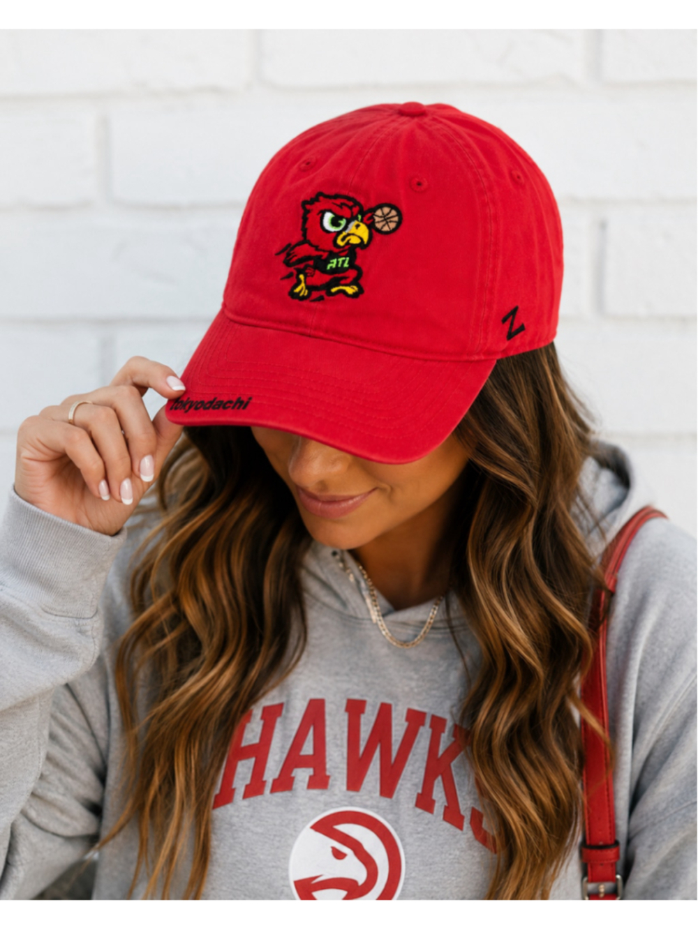 Zephyr Atlanta Hawks Tokyo Yodachi Red Adjustable Basketball Hat Cap